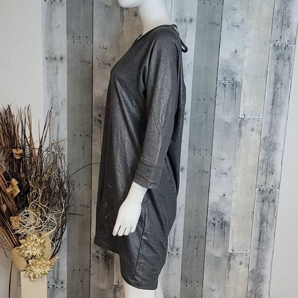 Peach Sylvie 3/4 sleeves midi Dress - Picture 3 of 11